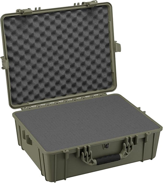 Condition 1 25" Large Waterproof Hard Case Model 839 with Foam, Portable Protective Storage Box for Travel, Hunting, Military, Tactical, Made in USA, 24.50"x 19.46"x8.41" Ranger Green
