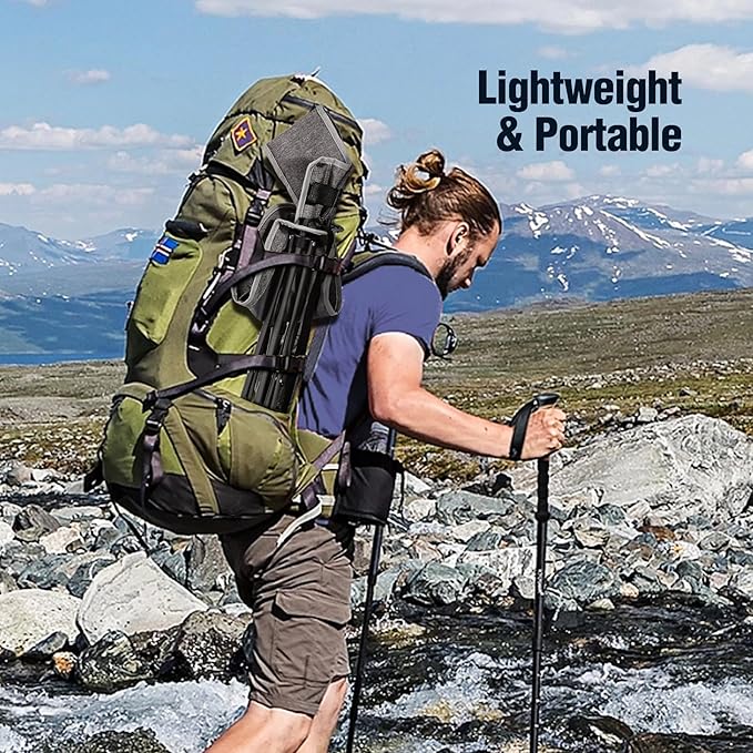 REDCAMP 2 Pack Tall Tripod Chairs for Adults, Folding Lightweight Portable Golf Chairs for Spectators, Compact 3 Legged Tripod Stools Seat with Backrest for Camping Fishing Hunting, Dark Gray