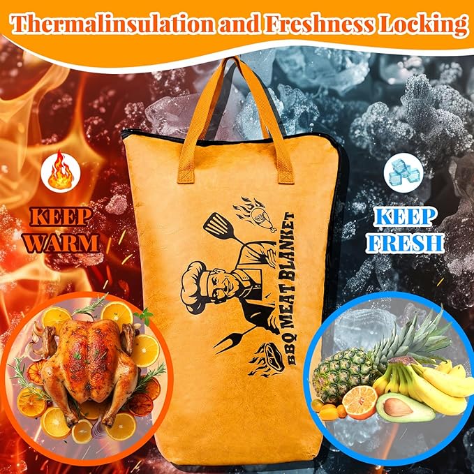 BBQ Blanket for Resting Meat-BBQ Accessories for Grilling Kit-Resting Bag for Smoked Meat-Grill Mats for Outdoor Grill Cooking Utensils Set Grilling Gifts for Men (4 Pack)