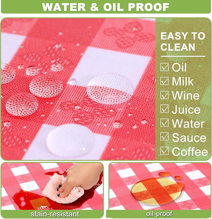 Fitted Picnic Table Cover with Bench Covers Waterproof Elastic Edges Rectangle Patio Tablecloth Outdoor Camping Essentials Stuff Rv Accessories Summer Trip Travel Supplies Party Camper Gifts, 8 ft