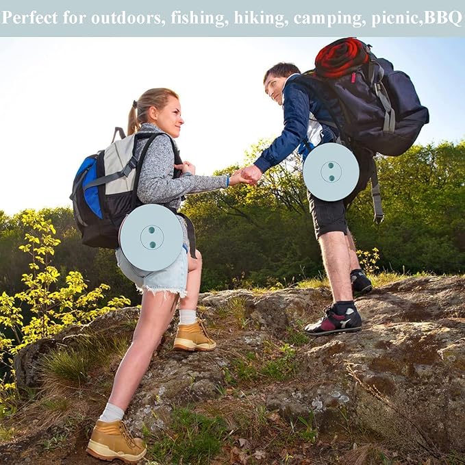 Fishboy Upgraded Collapsible Stool, 400lbs Max Weight, Lightweight But Sturdy, Portable Retractable Folding Telescoping Foldable Camping Stool for Adults Outdoor Fishing Hiking Gardening Travel BBQ