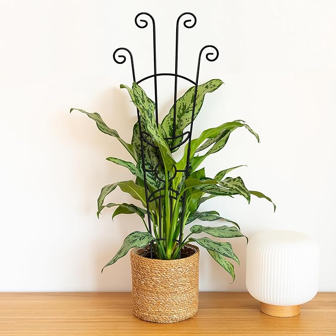 32.6in Plant Trellis for Climbing Plants Indoor, Expandable Large Metal Trellis for Potted Plants, Heavy-Duty Tall Pothos Plant Climber Support for Ivy Pothos Hoya Monstera, 4P