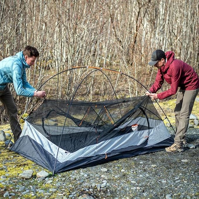 Tent Pole Shock Cord 1/8 inch 60ft, Replacement Shock Cord for Tent Rod, Tent Pole Repair Kit, Elastic Bungee Cord,Elastic Cord with Lead Wire/Washers/Clip (White/Red)