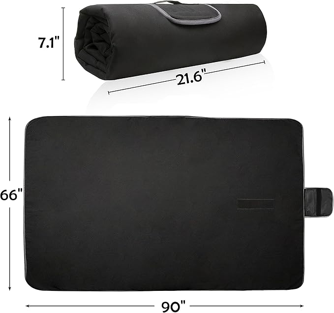 Tirrinia Large Waterproof Outdoor Blanket, Soft Warm Windproof Stadium Blanket with Sherpa Fleece and Foldable for Outdoor Sport, Baseball, Football, Beach, Concerts, Car