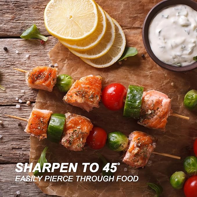 12 inch Natural Bamboo Skewers for Grilling，Chocolate Fountain，Kabob，Crafts，Barbecue，Flower Bouquet， Bouquet Wrapping Paper. Diameter=4mm. More Size Choices 6"/8"/10"/12"/36"(100 PCS)