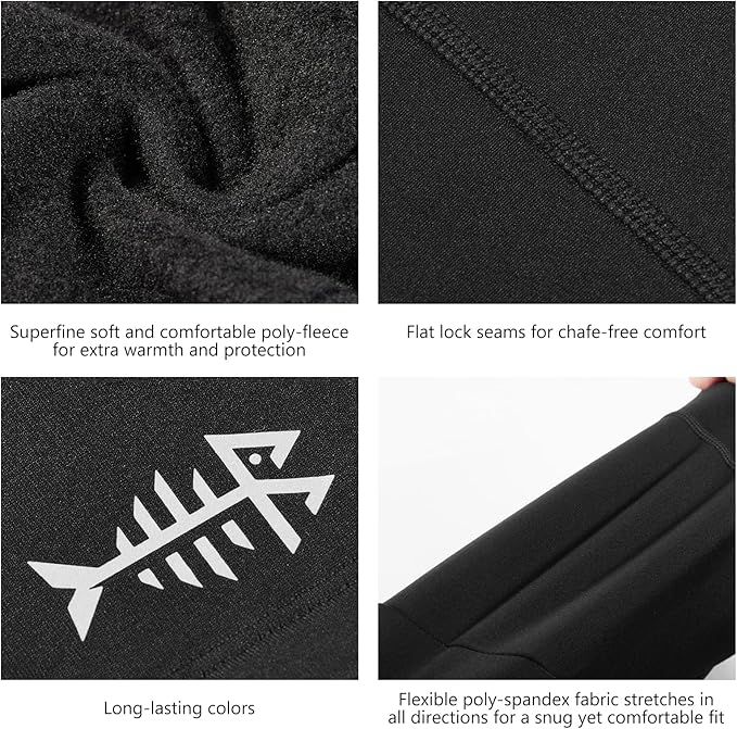 BASSDASH Winter Balaclava Fleece Ski Mask Ninja Hood Neck Warmer Fishing Hunting