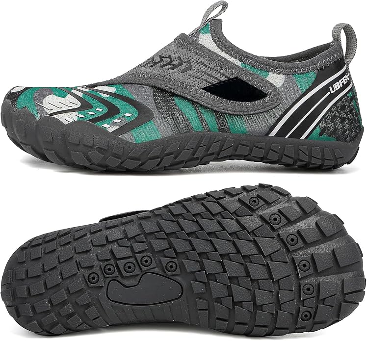 UBFEN Water Shoes for Kids Boys Girls Aqua Socks Barefoot Beach Sports Swim Pool Quick Dry Lightweight Toddler Little Big Kid