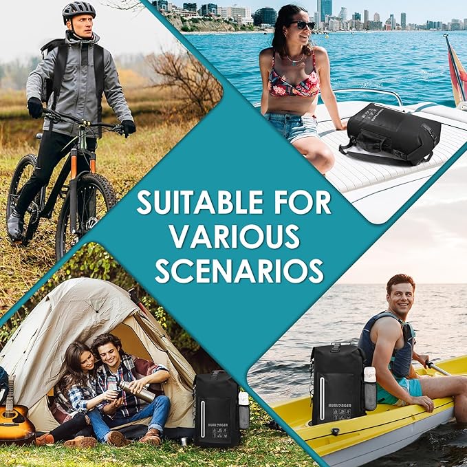 Dry Bag Backpack 20L/30L/40L- Roll Top Closure Bag - Heavy Duty Dry Bags Waterproof - Lightweight Durable Floating Dry Bag with IPX8 Waterproof Phone Case