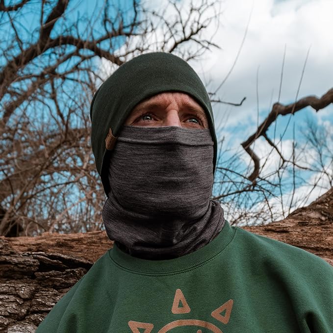 ACUSHLA 100% Merino Wool Neck Gaiter Ski Face Mask Scarf Neck Warmer for Men & Women All Weather