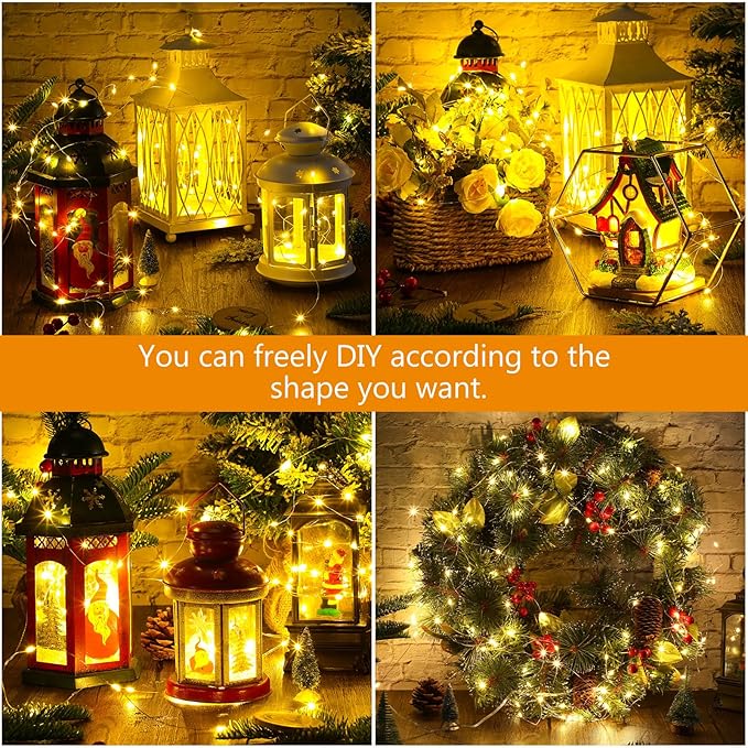Macarrie 3 Pack Fairy Lights USB Powered 16 ft 50 LED Warm White String Lights Plug in for Xmas Indoor Outdoor Party Wedding Home Festival Tree Garden Decoration