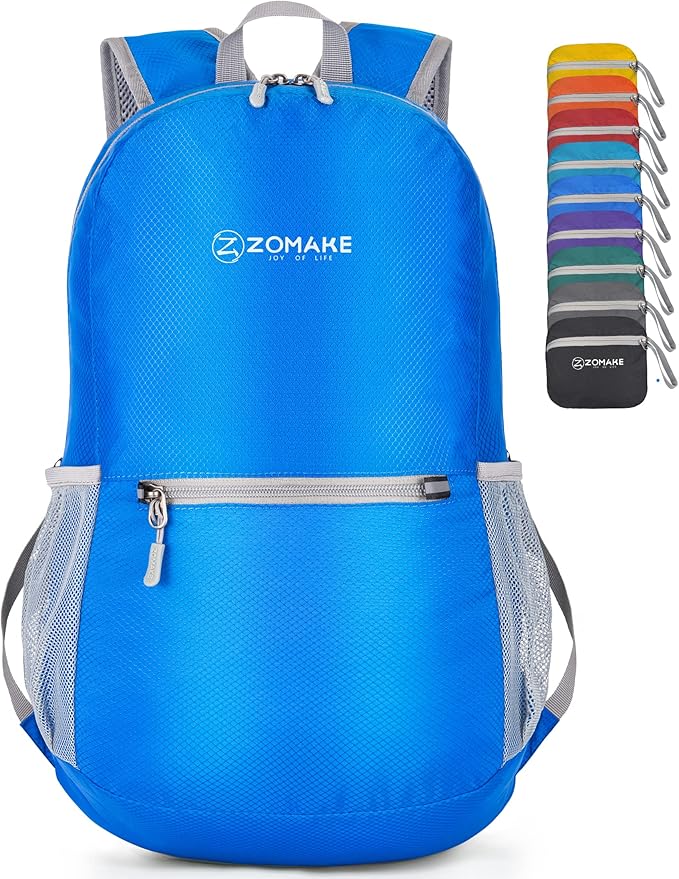 ZOMAKE Ultra Lightweight Hiking Backpack 20L, Packable Small Backpacks Water Resistant Daypack for Women Men(Dark Blue)