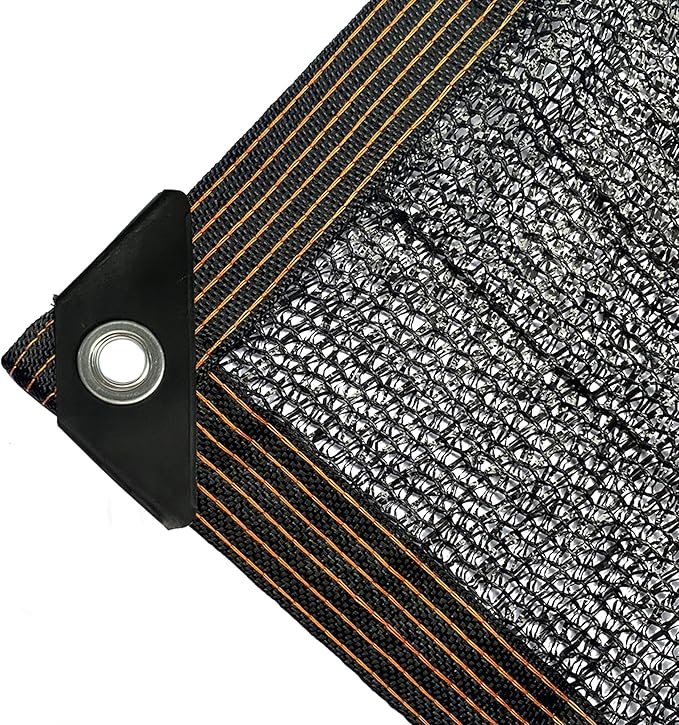 winemana 50% Black Shade Cloth, 10 x 12 FT Durable Mesh Tarp with Grommets, Garden Sunblock Shade Cloth Shading Antifreezing for Plants Cover, Greenhouse, Barns Kennel, Patio, Tomatoes