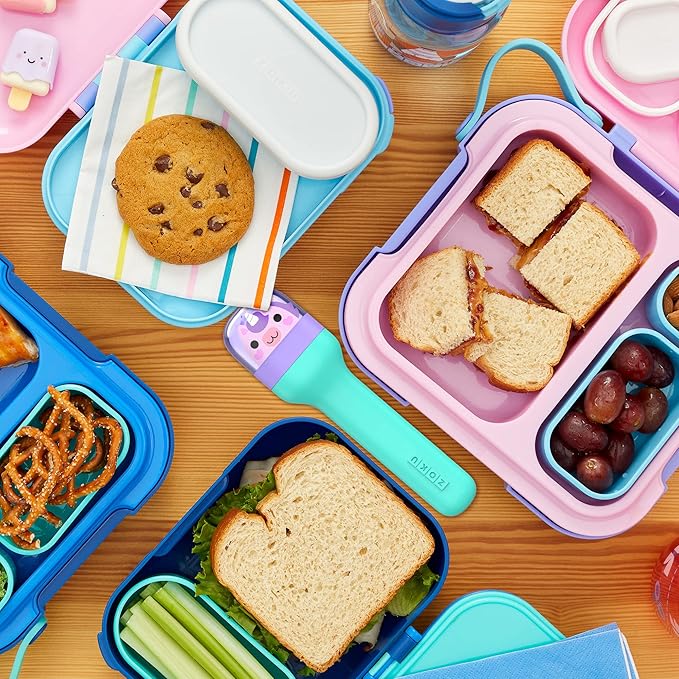 ZOKU Kids Pocket Utensil Set, Unicorn - Stainless Steel Fork, Knife, and Spoon in Case - Portable Design for Travel, School, Picnics, Camping and Outdoor Home Use