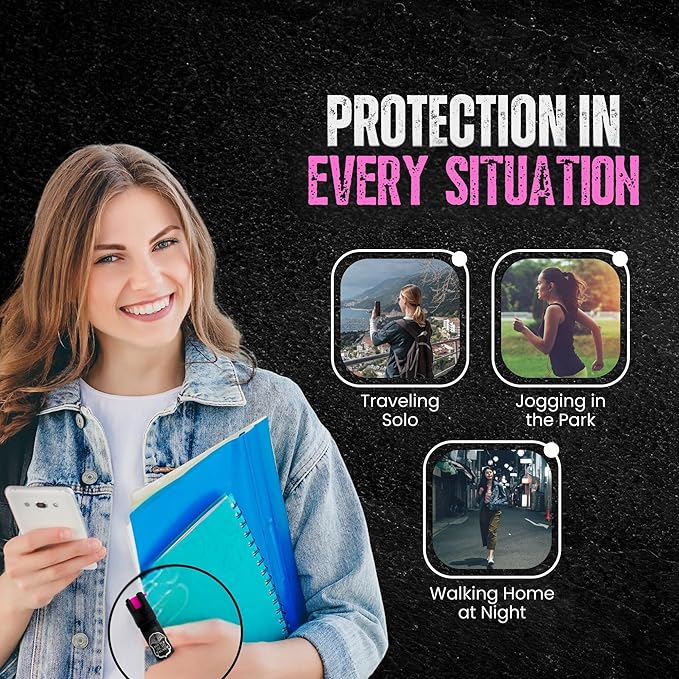 Police Magnum Small Pepper Spray Self Defense Safety Tool- Strong Built-in Keychain Holder- Compact Discreet Canister- Made in The USA- 1 Pack 3/4oz Twist Lock Keyring