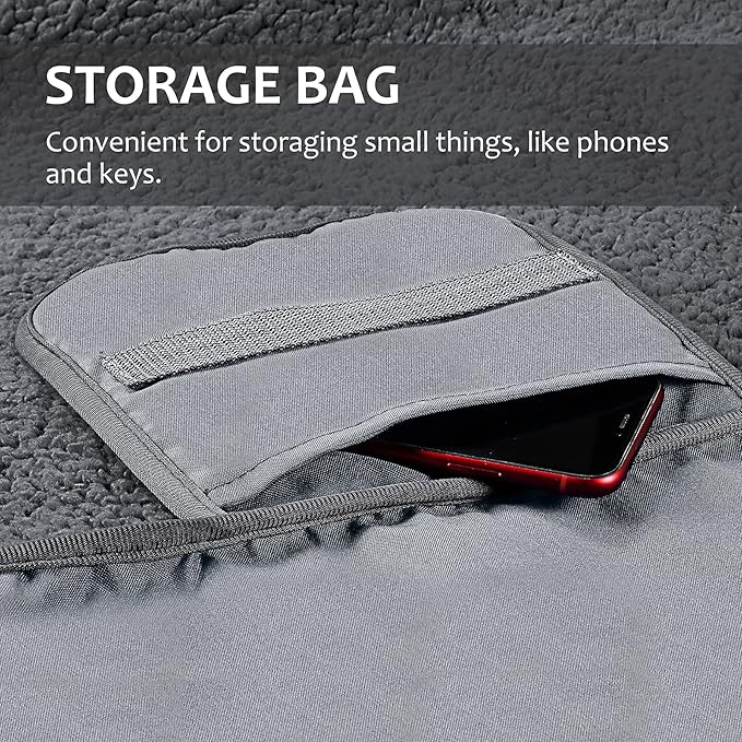 Tirrinia Large Waterproof Outdoor Blanket, Soft Warm Windproof Stadium Blanket with Sherpa Fleece and Foldable for Outdoor Sport, Baseball, Football, Beach, Concerts, Car