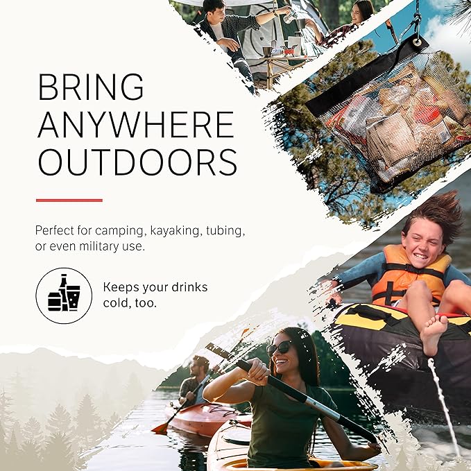 The Camping Bundle - Ultralight Rodent Proof Dry Bag for Backpacking - Bear Bag Food Storage for Camping with Coghlans Odor Proof Bag, Survival Utility Rope and Carabiner (Small)