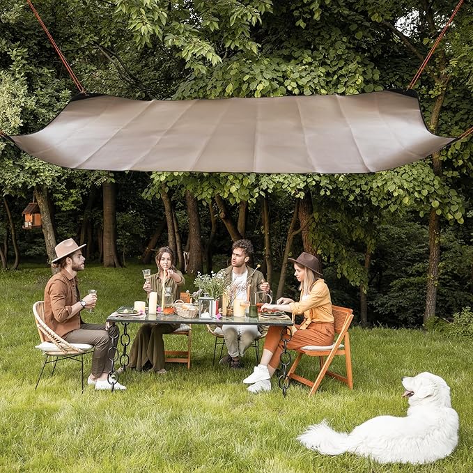 RedSwing Heavy Duty Survival Blanket, Waterproof Emergency Thermal Tarp, Multipurpose Reflective Insulated All Weather Blankets for Camping Hiking, Brown