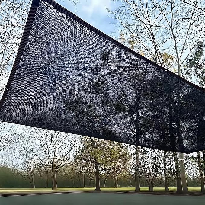 winemana 40% Black Shade Cloth, 3.3 x 13.3 FT Mesh Tarp for Garden Greenhouse Patio, Plants Heat Protection, Outdoor Sun Shade Cover, Resistant Netting Screen with Grommets for Growing Chicken Coop