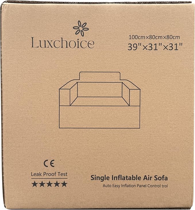 Inflatable Couch Multifunctional Durable Inflatable Sofa with Built in Pump Inflatable Furniture Portable Blow Up Couch for Camping Backyard Outdoor Glamping Inflatable Chair Movie Loveseat