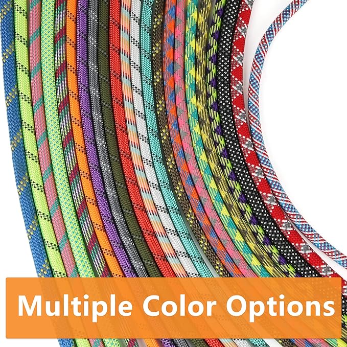 NTR 6FT Training Leash, Purple Rope Leash with Swivel Lockable Hook, Reflective Thread, Padded Handle, Dog Lead line for Walking, Hunting, Camping, Backyard for Small Medium Large Dogs, Black