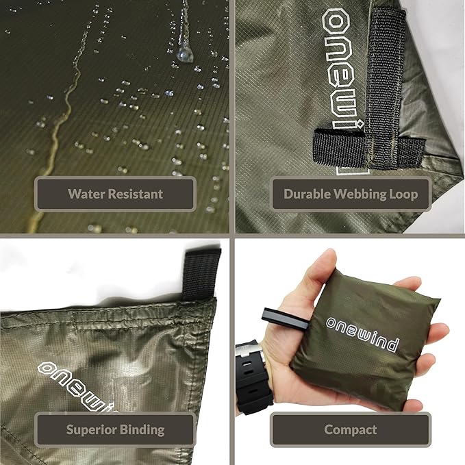 Onewind Tent Footprint, 4000mm Waterproof Rate PU Coating, 98" *55" Ultralight Camping Tarp Tent Floor Ground Sheet with Carry Bag for Backpacking, Hiking, Camping, Picnic, Ground