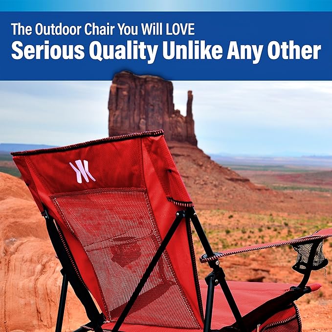 Kijaro Dual Lock Portable Camping Chairs - Versatile Folding Chair, Sports Chair, Outdoor Chair & Lawn Chair - Dual Lock Feature Red Rock Canyon