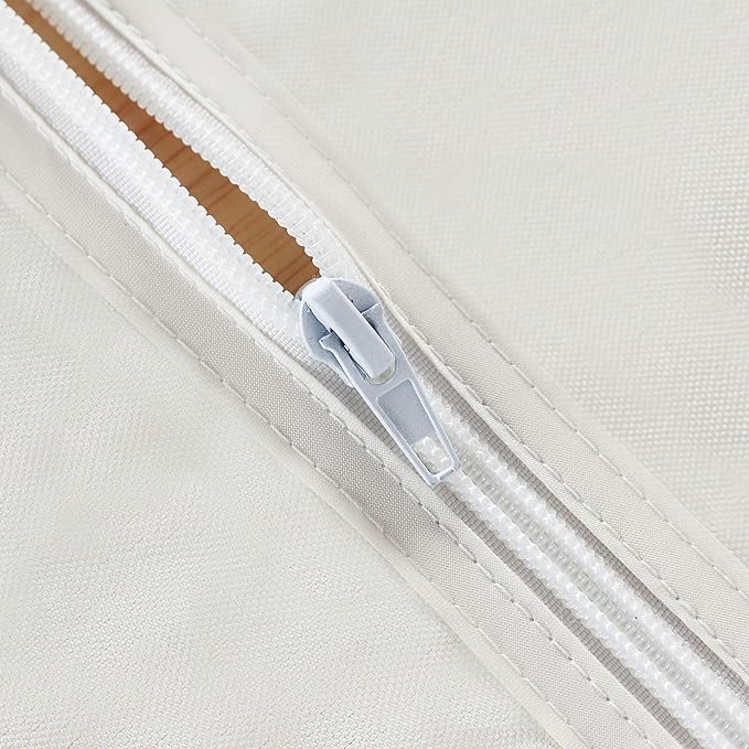 LUSHVIDA Rectangle Outdoor Tablecloth with Umbrella Hole and Zipper, 60x120 Inch Beige, Washable Waterproof Table Cloth Spill Proof Wrinkle Free Table Cover for Patio Spring Summer Picnic BBQS