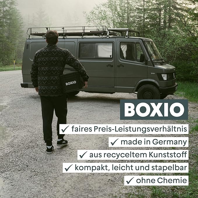 BOXIO Toilet - Portable Toilet, Camping Toilet, composting Toilet for car Camping, Boat or Camping. Mini Camping Toilet: 14,7" x 11,8" x 11,0" Made in Germany.