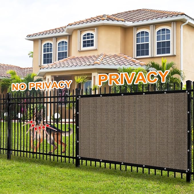 Artpuch 90% Sun Shade Cloth, 12 x 16 FT Pergola Shade Cover Canopy with Grommets, Sun Screen Fabric Tarp for Patio, Outdoor, Garden, Backyard, Mocha