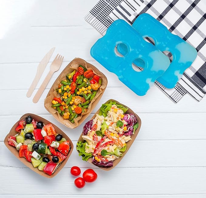 Healthy Packers Ice Packs for Lunch Boxes & Coolers - Freezer Packs - Original Cool Pack | Cooler Accessories for Beach, Camping & Fishing | Slim & Long-Lasting Reusable Ice Pack for Cooler