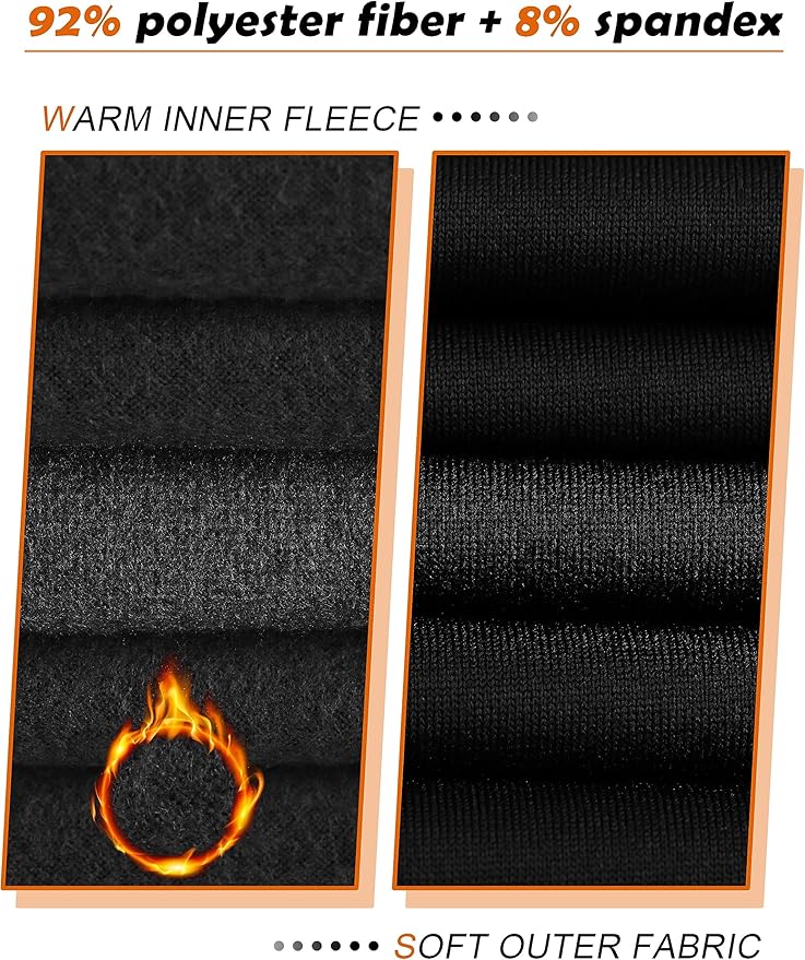 URATOT 3 Sets Women's Thermal Underwear Set Fleece Lined Long Johns Thermal Underwear Base Layer for Women Cold Winter