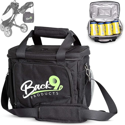 Golf Cooler Bag with Magnetic Lid – 12 Can Soft Sided Insulated Backpack Cooler for Golf Cart, Bag or Camping