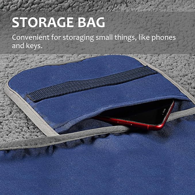 Tirrinia Large Waterproof Outdoor Blanket, Soft Warm Windproof Stadium Blanket with Sherpa Fleece and Foldable for Outdoor Sport, Baseball, Football, Beach, Concerts, Car