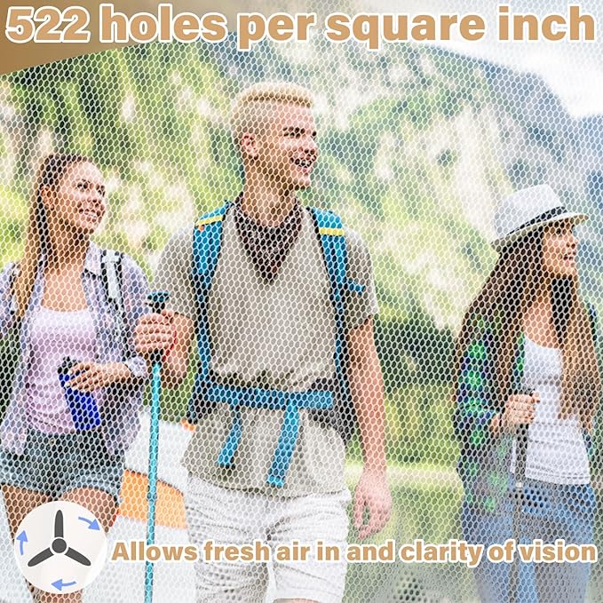 Benvo Mosquito Head Net Mesh One Piece Face Neck Fly Netting Cover from Bugs Gnats Noseeums Hat-Compatible Insect Shield for Fishing, Camping, Gardening (2pcs, White, Upgraded Big Net)
