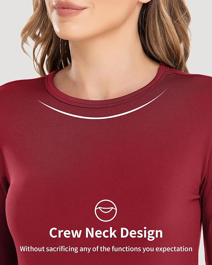 WEERTI Thermal Underwear for Women Long Johns with Fleece Lined, Base Layer Women Cold Weather Top Bottom