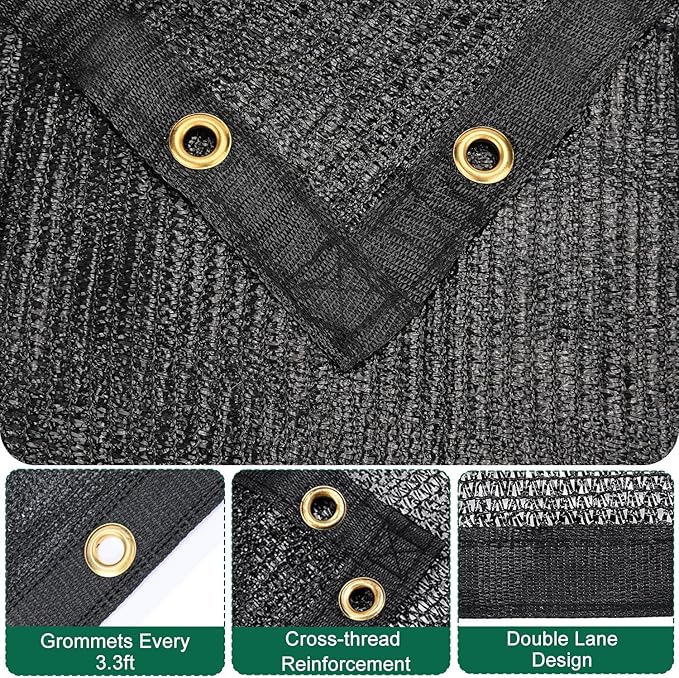Kesfitt Garden 40% Shade Cloth, Resistant Sun Shade Net 20x20FT Mesh Tarp with HDPE Material and Reinforced Grommets Shade Trap for Greenhouse, Plant, Pergola, and Backyard Patio Sunshade