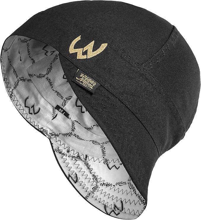 Welder Nation 8 Panel 10 oz Welding Premium Cap 100% Cotton Interior & Duck Canvas Exterior - Protective Durable Heavy-Duty