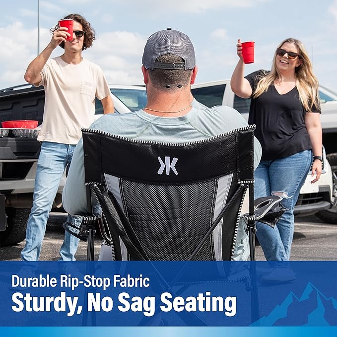 Kijaro Dual Lock Pro Sports Fan Folding Chair, 26" L x 35.5" W x 37" H, Las Vegas Raiders