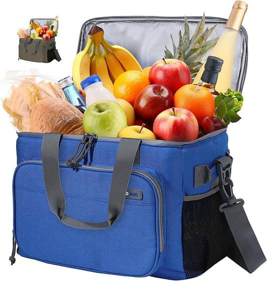 Large Cooler Bag 40-Can Capacity - Portable Soft Cooler Bags Insulated for Travel, Leakproof Collapsible Coolers for Picnic, Beach, Camping & Road Trips, Food & Drinks Travel Cooler Bag