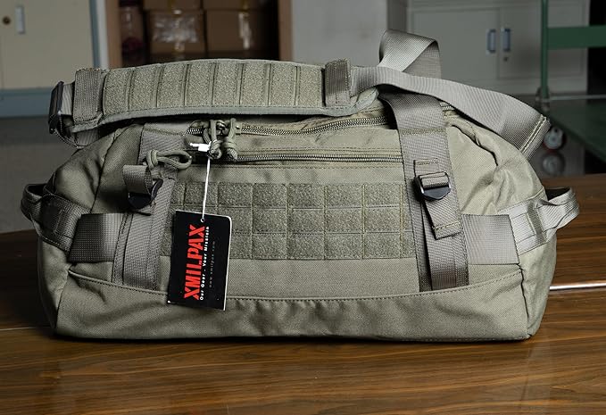 Tactical Duffle Bag MOLLE Gear Bag Carry on Travel Duffel Bag. Ideal for Hunting, Shooting Range, Law Enforcement, Camping, Travel. 35L
