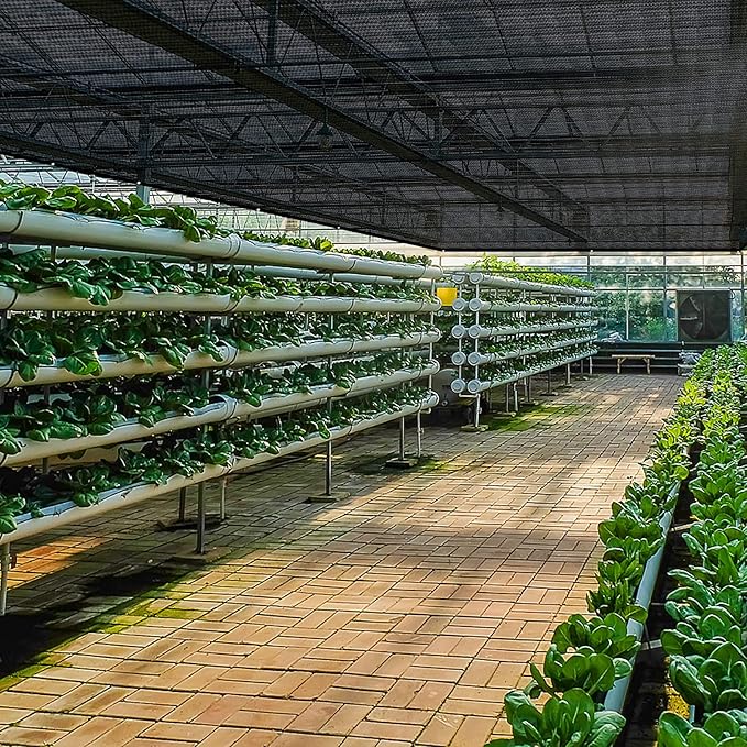 FEPITO 70% Heavy-Duty Mesh Tarp 8ftx16ft Black Shade Cloth Mesh Shade Net Cover for Plant Greenhouse,Patio, Fences, Garden, Dump Trucks