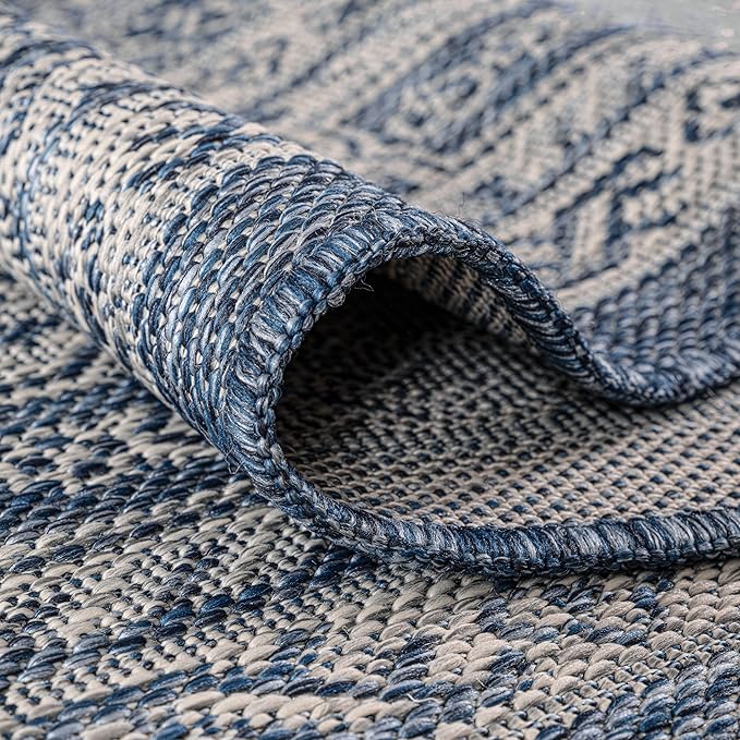 Keen Home Design Terrace Outdoor Area Rug - 4x6 Washable Indoor/Outdoor Rug for Patio, Kitchen, Balcony, Beach, Garden, Deck and Porch, Size: 3'10"x5'7"