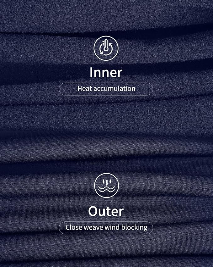 WEERTI Thermal Underwear for Men Long Johns with Fleece Lined, Base Layer Men Cold Weather Top Bottom