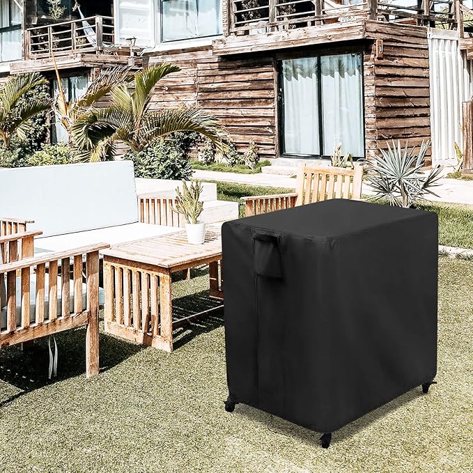 Kingling Outdoor Pizza Oven Table Cover for Ooni Large Table, Waterproof Outdoor Grill Prep Table Cover Pizza Oven Stand Cover - 36''L x 32''W x 31''H(Black)