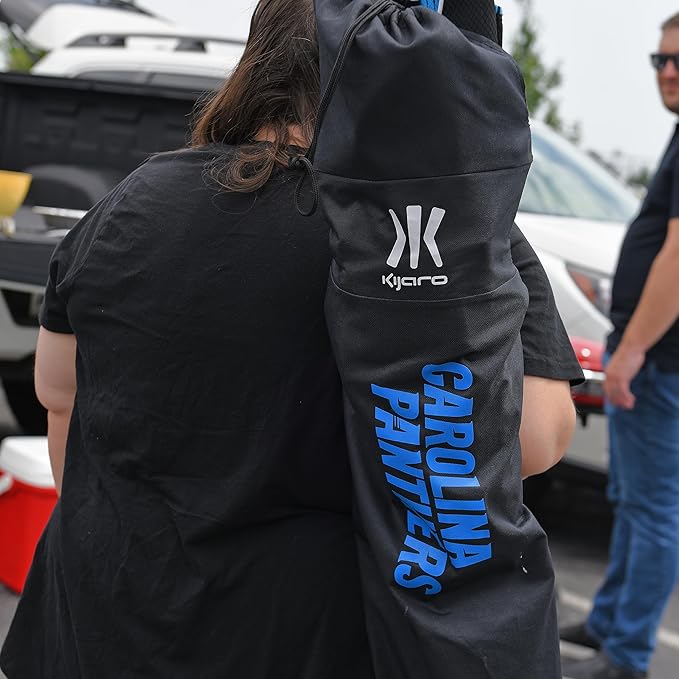 Kijaro Dual Lock Pro, Sports Fan Folding Chair, 26" L x 35.5" W x 37" H, Carolina Panthers