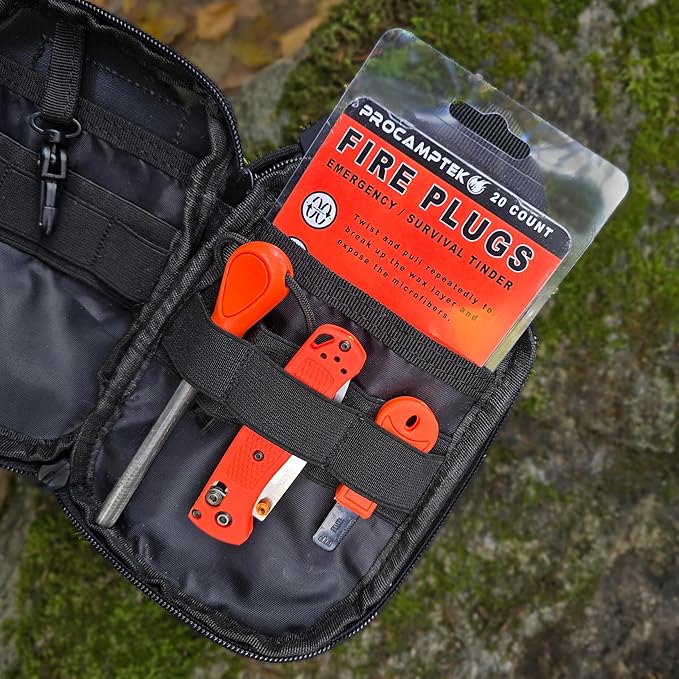 Fire Plugs 100% Waterproof Fire Starter for Emergencies, Survival, Campfire, Fire Pits, Grills | Burns 5+ Minutes, All Natural, Non-Toxic