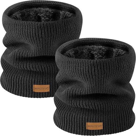 HONGTEYA Neck Gaiters for Men, Winter Neck Warmer Face for Men & Women,Thick Windproof Warm Lined Ski Mask