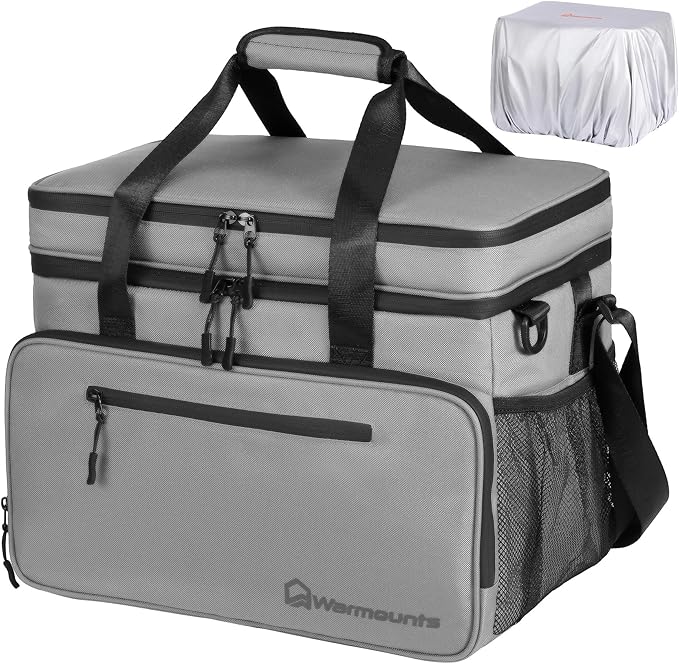 Insulated Cooler Bag 48/75 Cans, Soft Sided Portable Lunch Bag Coolers w/Zippered Top, Leak Proof PVC Interlayer, 5-Layer Insulation Large Ice Chest Bag for Travel, Camping, Beach, Picnic