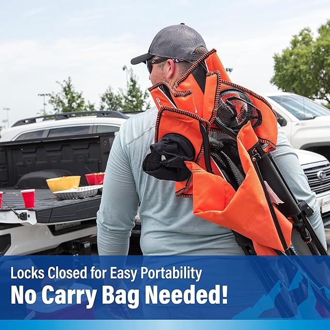 Kijaro Sports Fan Folding Chair, 26" L x 35.5" W x 37" H, Cincinnati Bengals