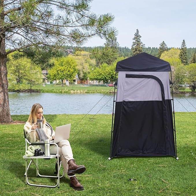 CDEN Camping Shower Tent, Outdoor Shower Enclosure, Camping Shower, Outdoor Bathroom, Pop Up Changing Tent, Oversize